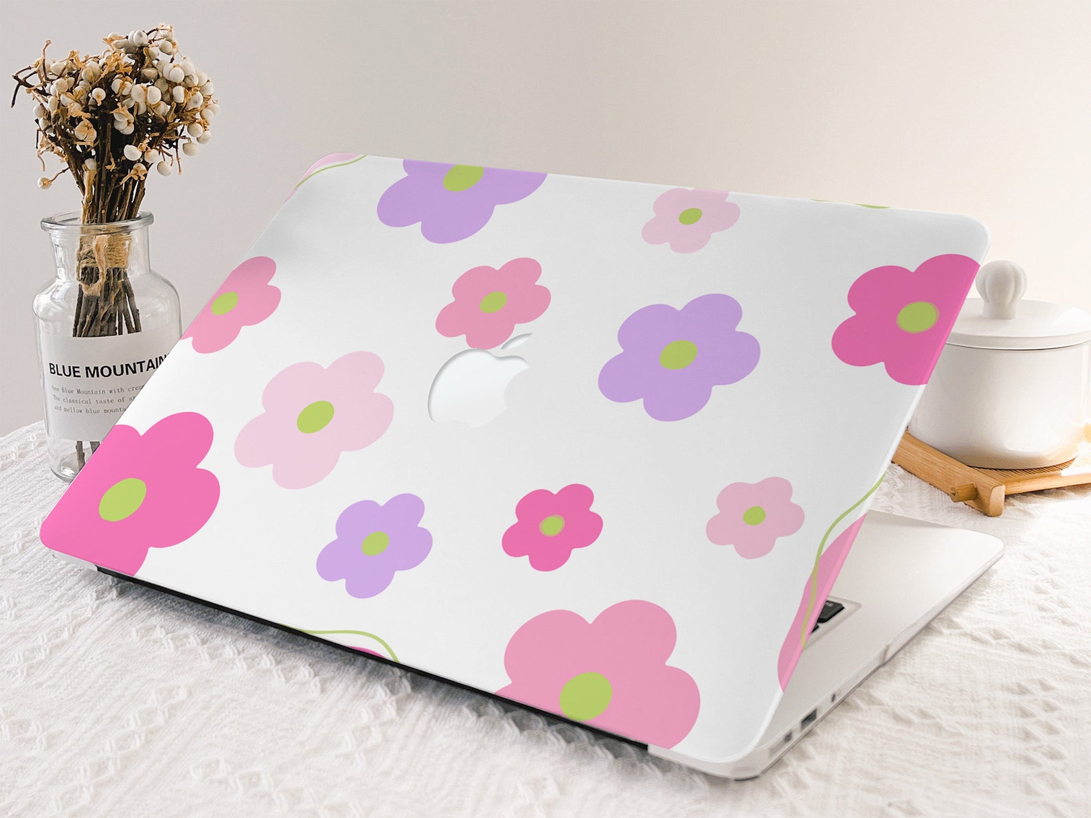 Cute Colorful Flowers Macbook Case Macbook Pro 13 2020 Macbook Etsy