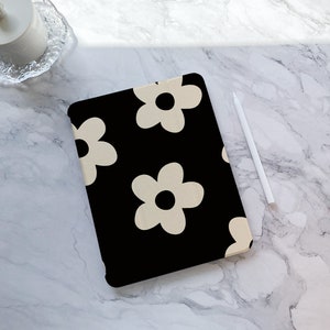 White Daisy iPad Cover, iPad Air iPad 10 10.9 2022 iPad Case Pro 12.9'' 2021 Pro 11 2022 iPad mini 6 case, iPad 9/8/7, 10.2, iPad cover image 1