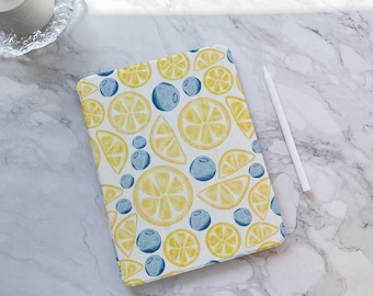 Etui na iPada w kolorze cytrynowym i jagodowym, iPad Air 13'', iPad 11 A16 2025, iPad Pro 12,9'' 2021, etui na iPada Pro, iPad mini 6, iPad 9/8, 10,2", pokrowiec na iPada Air