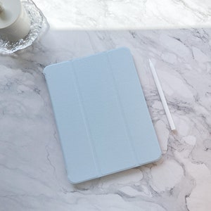 Blue Solid Color iPad Case For 9.7&#39;&#39; 10.2&#39;&#39; 11&#39;&#39; 12.9&#39;&#39; 13 Inch iPad Pro 13 iPad 10 iPad Air 4 5 6 7 iPad Mini 6 iPad 2025 2024 2022 Cover