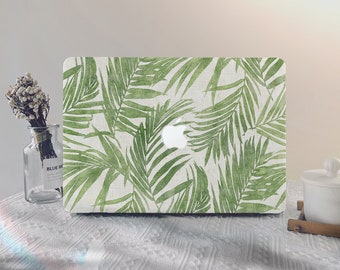 Green Leaves Printing MacBook Case Macbook Pro 13 2020 Macbook M1 Air 13 2020 M2 A2681 2022 Pro 14 2021 2022 Pro 15/16 Inch Laptop Case