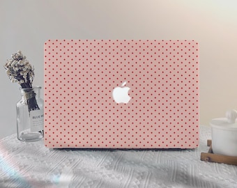 Polka Dots Pink Hard Matte MacBook Case Macbook Pro 13 2022 Macbook Air 13 2025 M4 Macbook Pro 14 2024 Macbook Pro 15/16 Inch Laptop Case