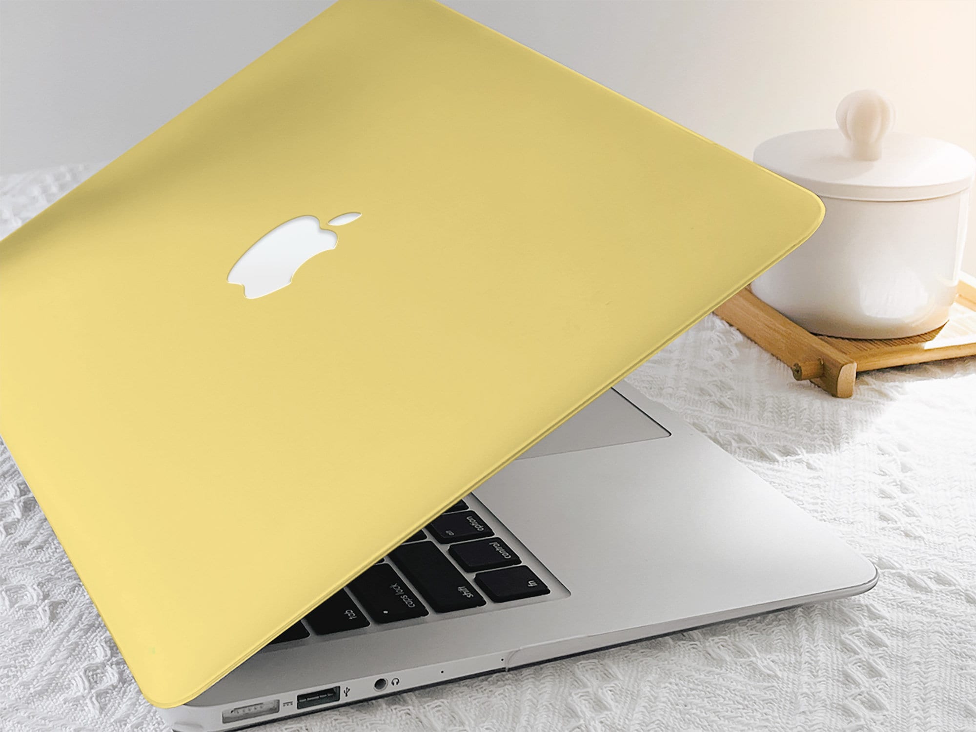 イエローのシンプルなMacBookケース MacBook Pro 13 2020 MacBook Air