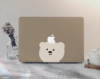 Cute Brown Bear MacBook Case Macbook Pro 13 2020 Macbook M1 Air 13 A2337 2020 M2 A2681 2022 M3 A3113 Pro 14 2024 Pro 15/16 Inch Laptop Case