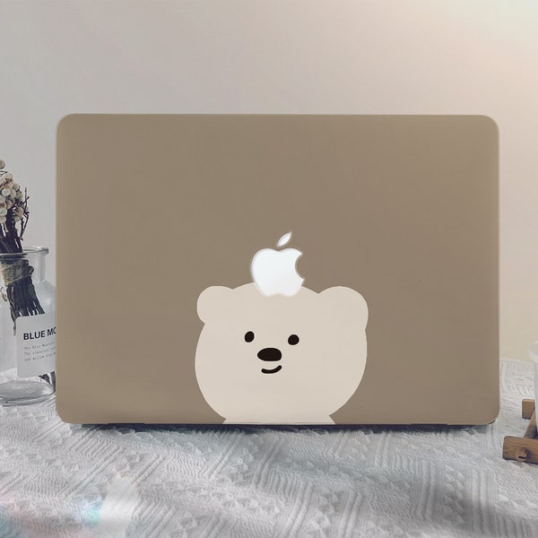 Cute Brown Bear MacBook Case Macbook Pro 13 2020 Macbook M1 Air 13 A2337 2020 M2 A2681 2022 Pro 14 2021 Pro 15/16 Inch Laptop Case