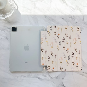 Retro Floral Leaves iPad Hülle, iPad Air 5, iPad 10, 10,9 Zoll, 2022, iPad Pro 12,9 Zoll, 2021 Pro 11 Zoll, 2022, iPad mini 6, iPad 9/8/7,10,2 Zoll,iPad Cover Bild 3