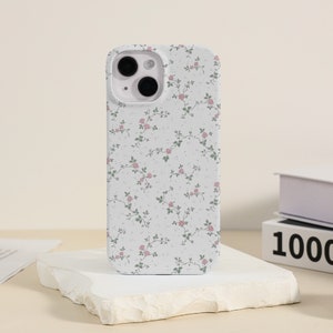 Hübsche Blumen auf hellrosa iPhone Hülle iPhone 15 14 13 12 11 X Xs Max Xr Pro Hülle iPhone 15 14 Plus Pro Max Hülle Einzigartige Kunst iPhone Abdeckung