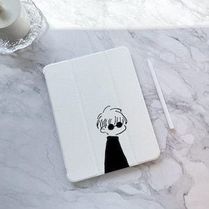 Cartoon Boy Painting iPad case, New iPad Air 4 5 6 iPad 10 10.9" 2022 iPad Pro 12.9'' 2021 Pro 11" 13'' 2024 iPad mini 6 case, iPad Cover