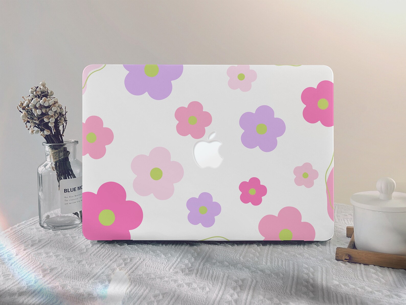 Cute Colorful Flowers Macbook Case Macbook Pro 13 2020 Macbook Etsy