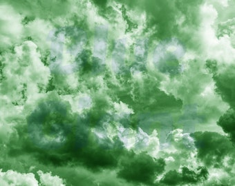 Green Clouds PNG & JPG Sublimation Background, Green Cloud Texture Cloudy Background, Cloudy Sky Digital Paper Photo Backdrop Commercial Use