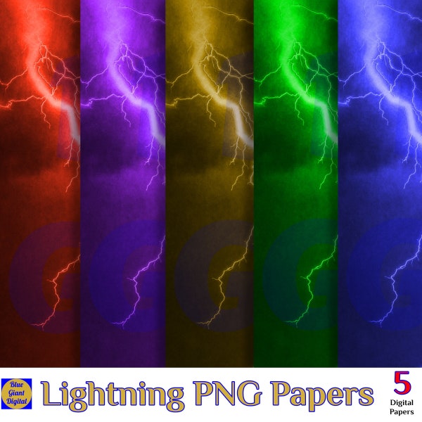 Lightning PNG Sublimation Backgrounds, Lightning Sky Texture, Cloudy Background, Lightning Digital Paper, Photo Backdrop, Commercial Use