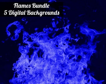 Flames PNG 20X16 inch Papers Discount Bundle, 5 Fire Texture Smoke Backgrounds, Smokey Flames Digital Paper Pack, Commercial Use