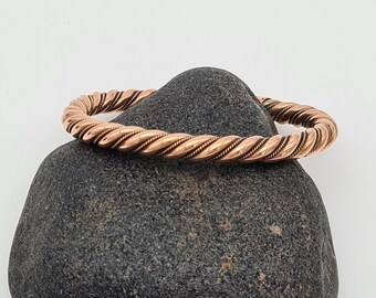 Viking Bracelet, Pure Copper Bracelet, Celtic Cuff, Braided Bangle, Twisted Copper Bracelet, Tibetan Bracelet, Gift for Him