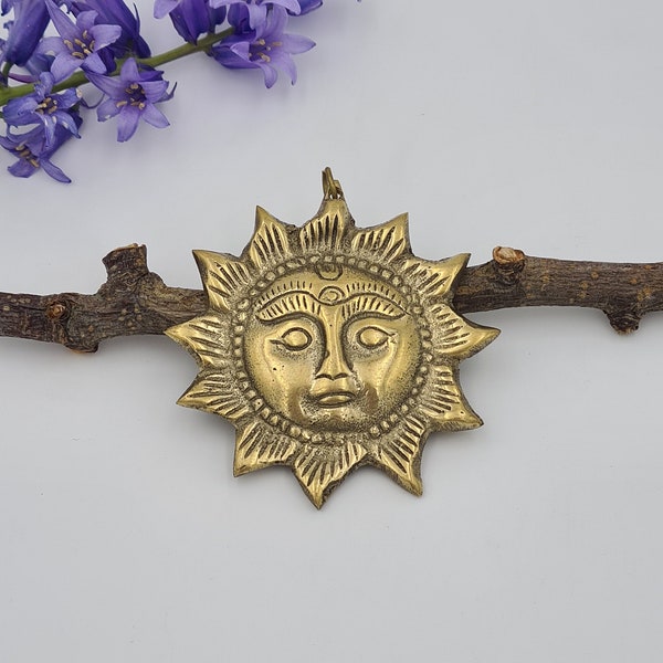 Sun Pendant, Ethnic Jewellery, Nepalese Pendant, Celestial Jewellery, Buddhist Pendant, Bohemian Jewellery, Boho Style