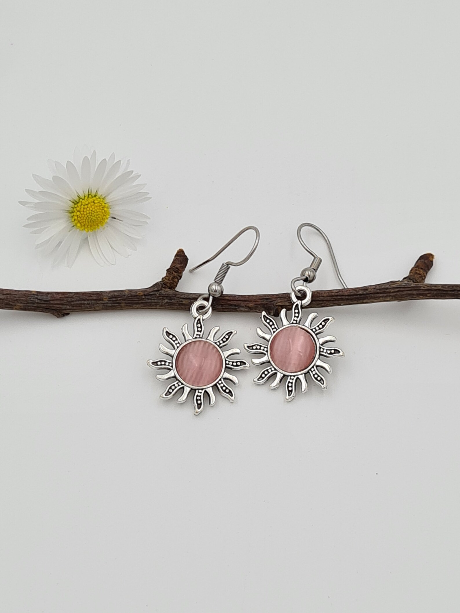 925 Silver Sun Earrings