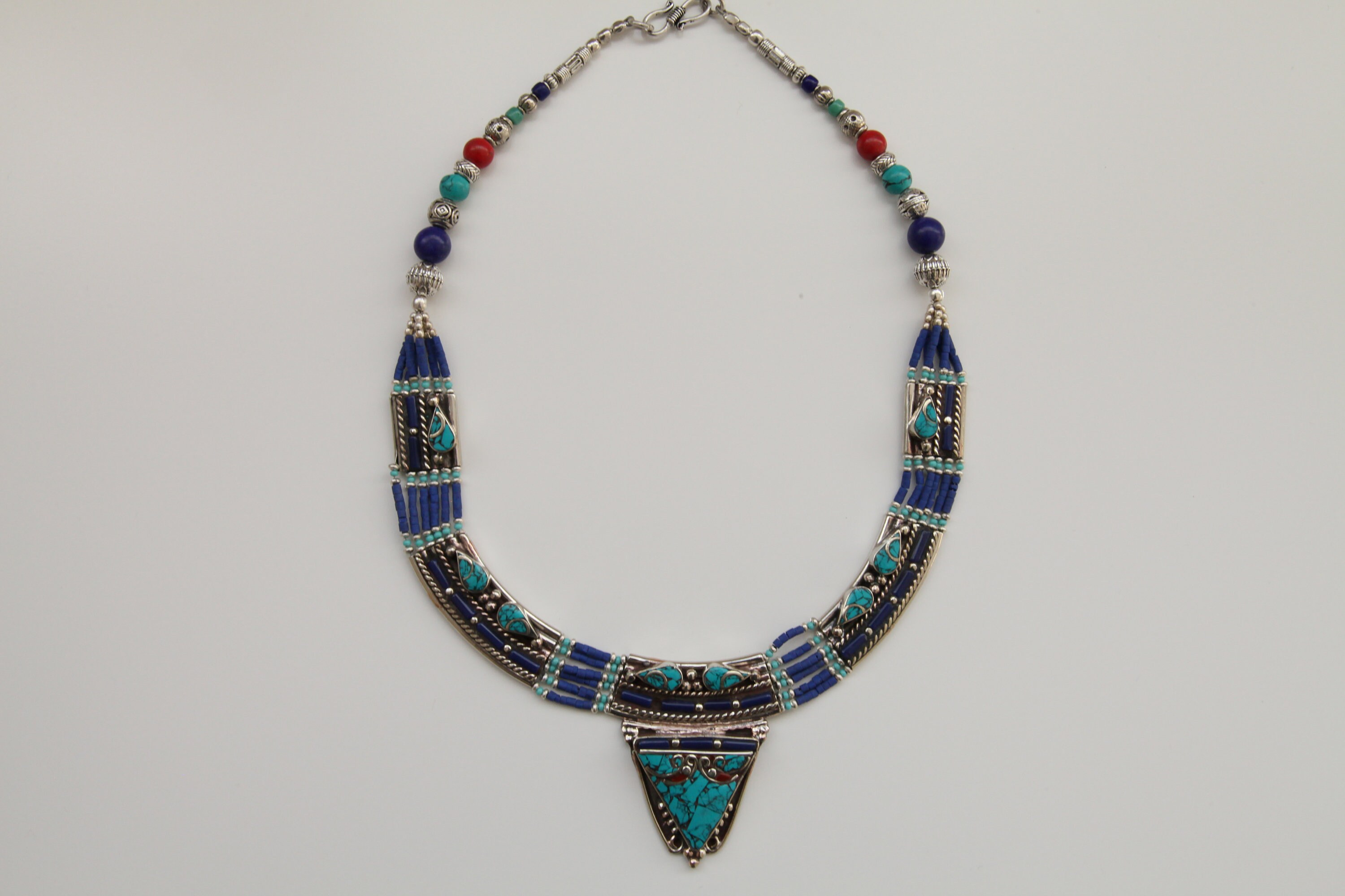 Bohemian Lapiz Lazuli Necklace Nepalese Ethnic Tribal | Etsy UK