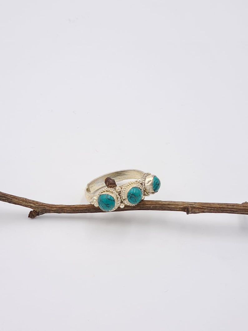 One Size Ring Bohemian Ring Nepalese Tibetan Ring Boho Style Ethnic Jewellery Ethnic Turquoise Ring Gift for Her