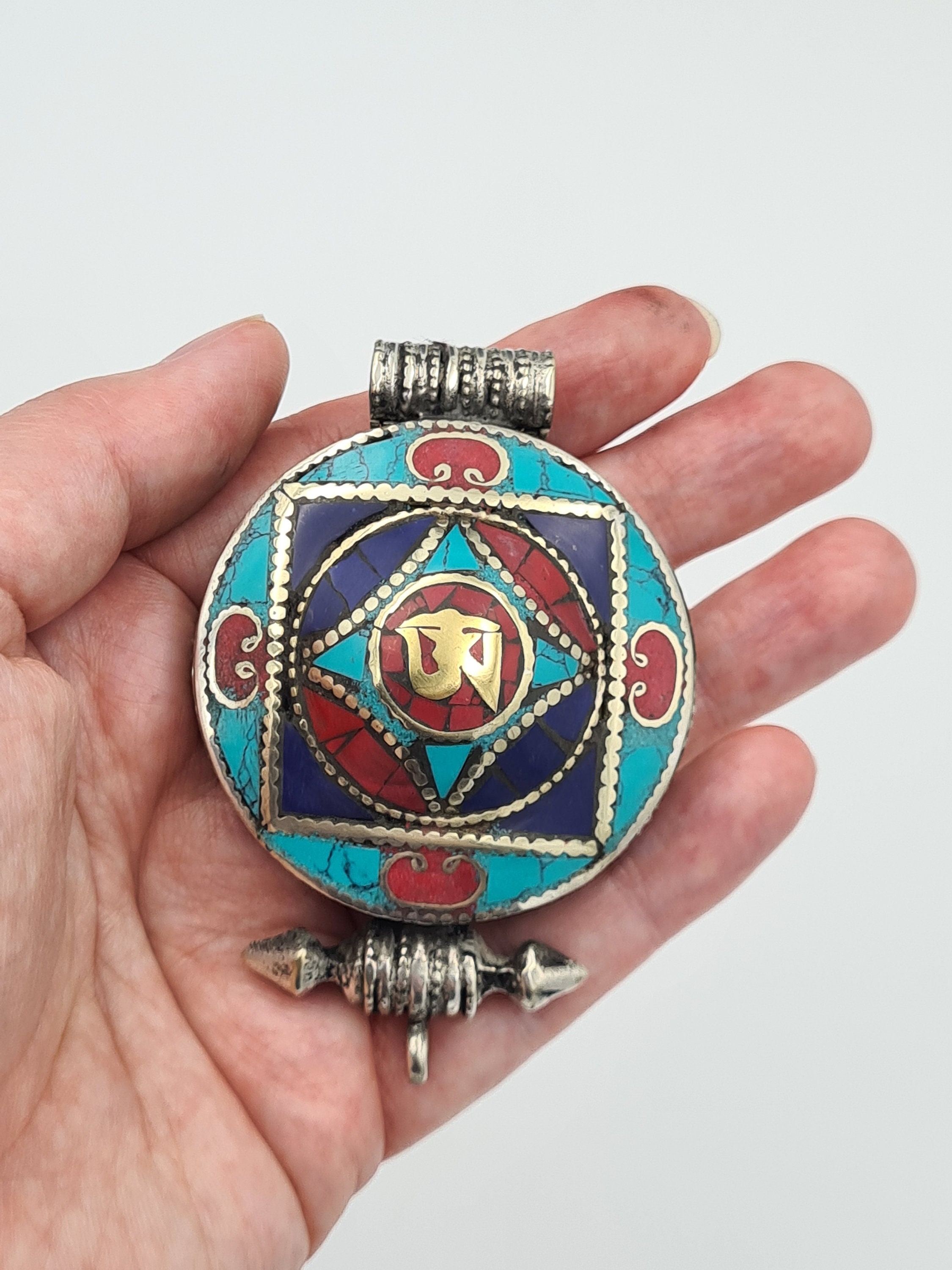 Tibetan Turquoise Coral Prayer Box Buddhist Gau Prayer Box - Etsy UK