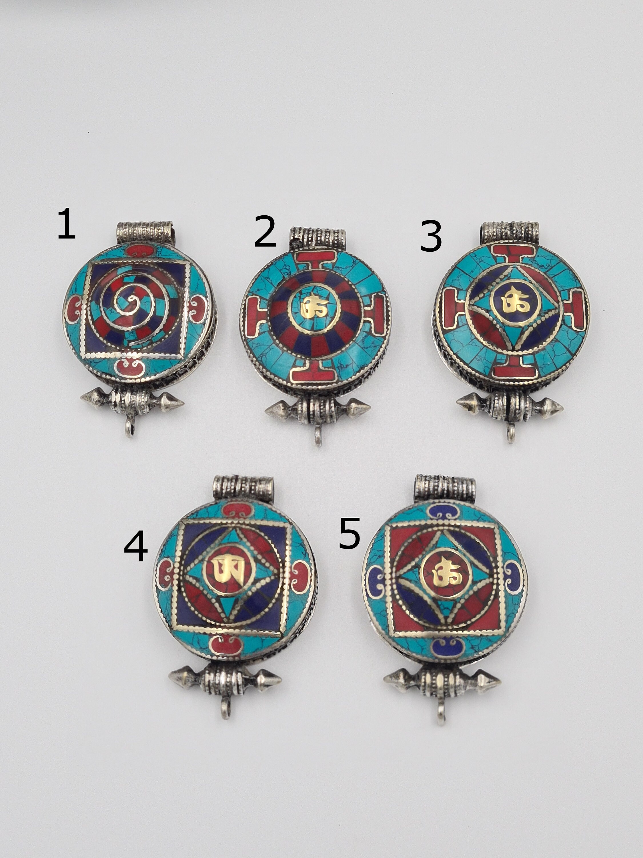 Tibetan Turquoise Coral Prayer Box Buddhist Gau Prayer Box - Etsy UK