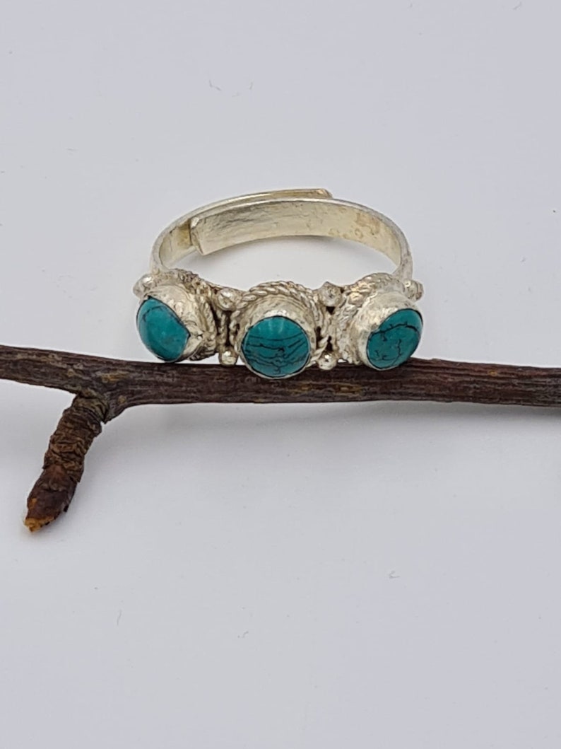 One Size Ring Bohemian Ring Nepalese Tibetan Ring Boho Style Ethnic Jewellery Ethnic Turquoise Ring Gift for Her
