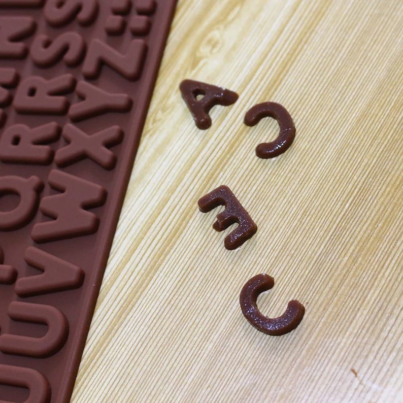 2pcs Silicone Alphabet Mold Chocolate Mold Digital Mold | Etsy