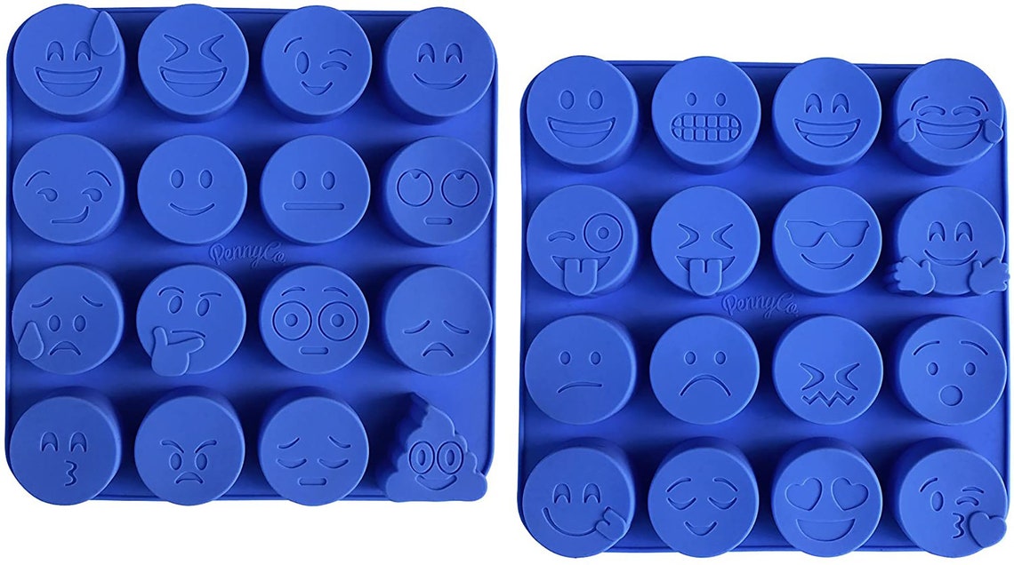 Jumbo Sized Silicone Emoji Molds Silicone Mold Blue Mold Etsy