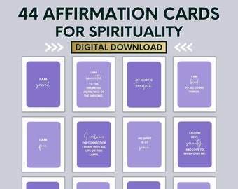 Spiritual Printable Affirmation Cards - Affirmations for Awakening and Enlightenment | Affirmation Cards Digital | Affirmation Cards PDF