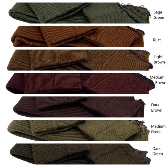 Knit Cuffs - L/XL - 8 1/2 x 3 1/8 - 1 Pair/Pack - Dark Brown