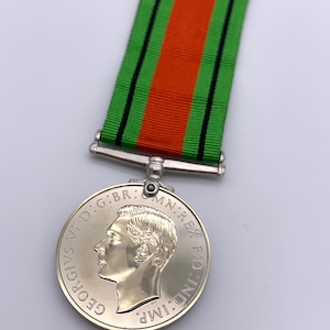 Premium Quality Replica Defence Medal, British Made, Nickel Plated, Die Struck, WW2