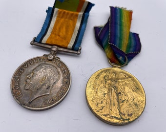 Original World War One Medal Pair, Pte Waldon, Army Service Corps