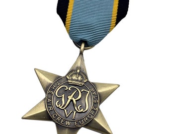 Replica Air Crew Europe Star Campaign Medal, WW2, Brand New Copy