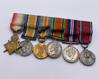 Original Two War Miniature Medal Grouping