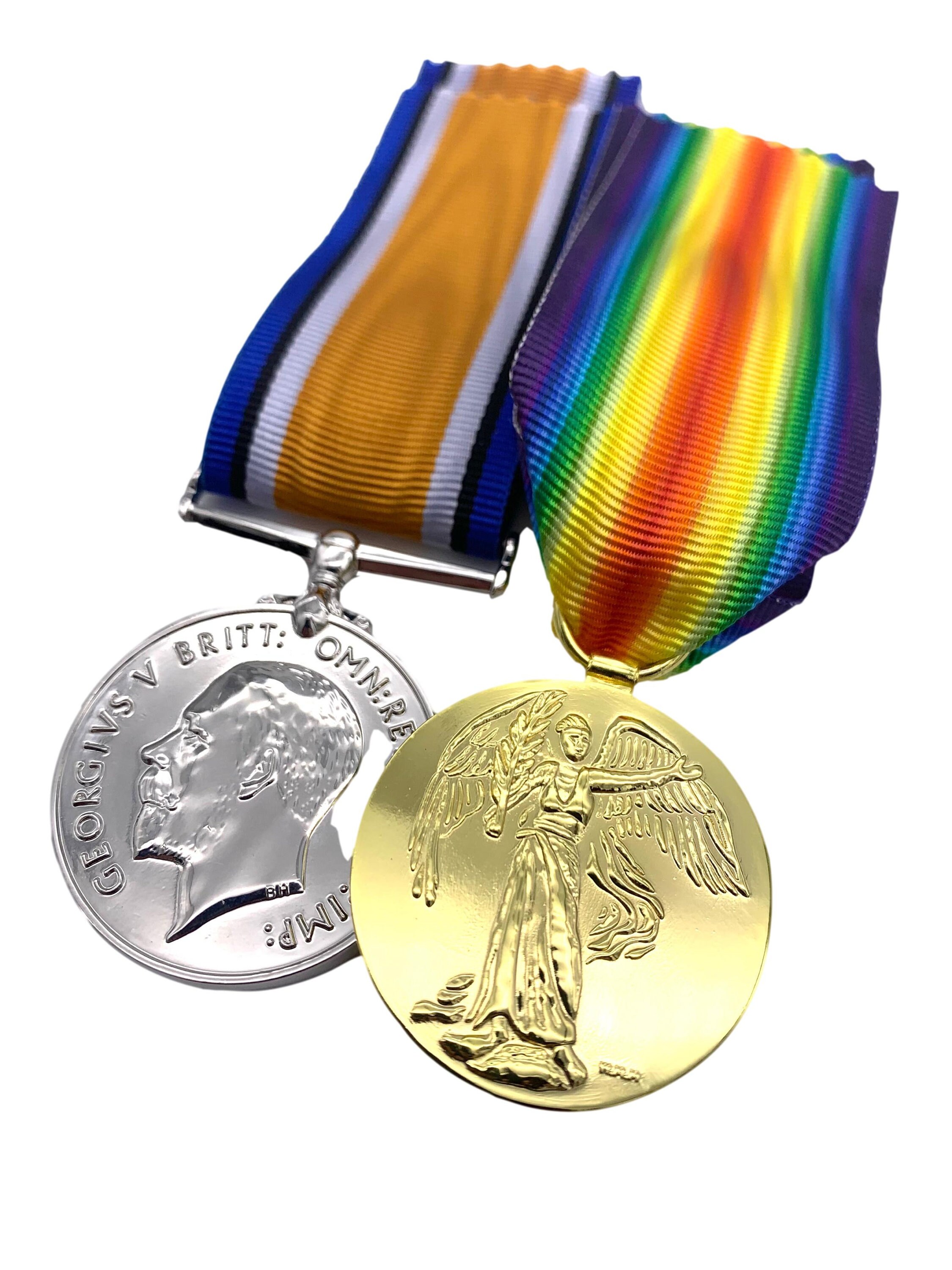 WW1 Medal Pair, British War And Victory Medals, Brand New, Replicas