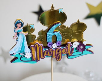 Jasmine Cake Topper - Jasmine Cake - Jasmine Birthday Cake Deco - Jasmine Themed Birthday - Aladdin - Disney - Disney Princess