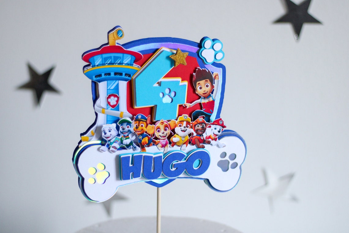 Cake Topper PAT'PATROUILLE Décoration Anniversaire Etsy France