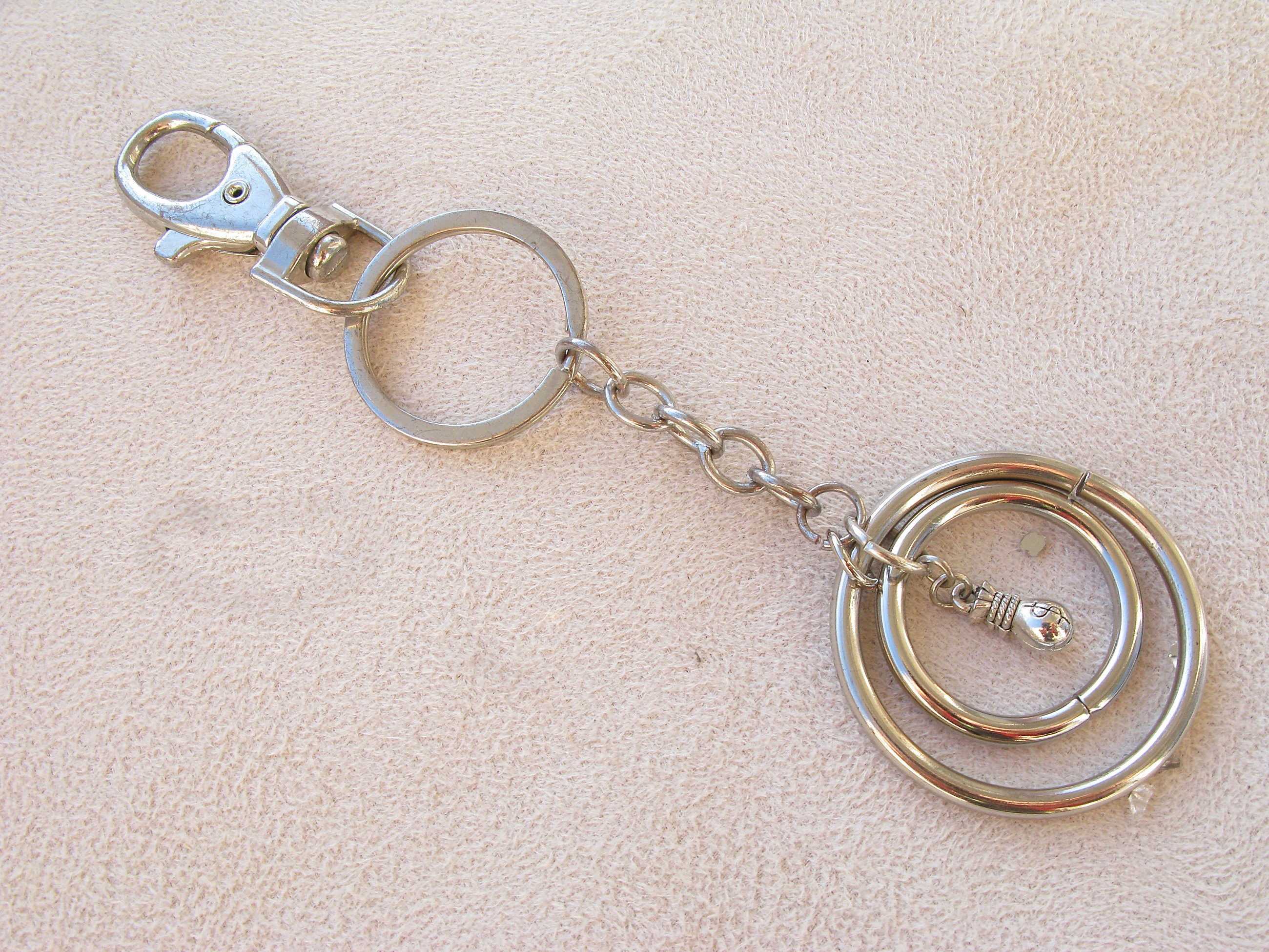 Silver Rings Keyring Silver Keyring Rings Silver Keyring Etsy