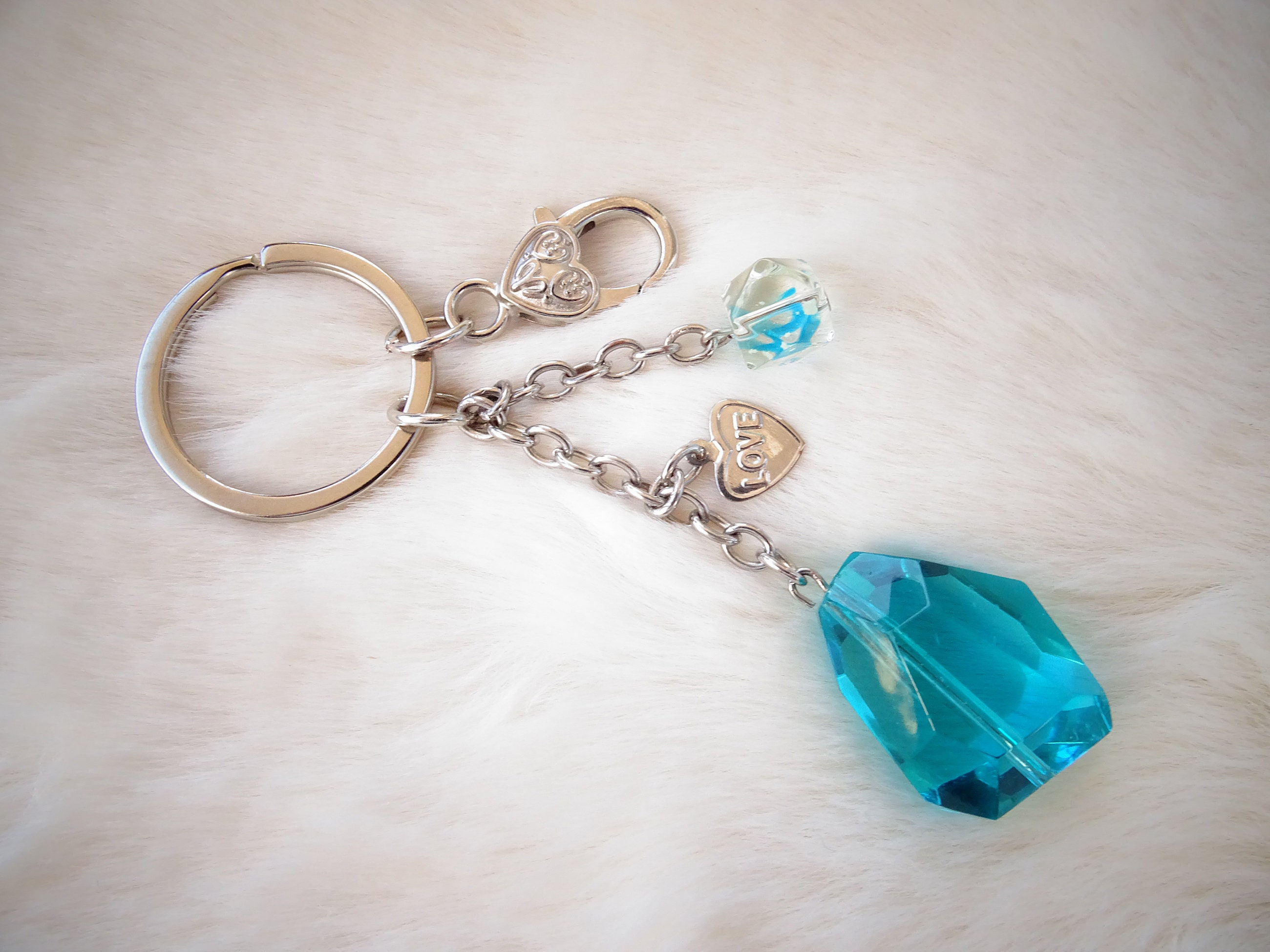 Ladies Keyring Girls Keyring Cool Fashion Keychain Blue Etsy