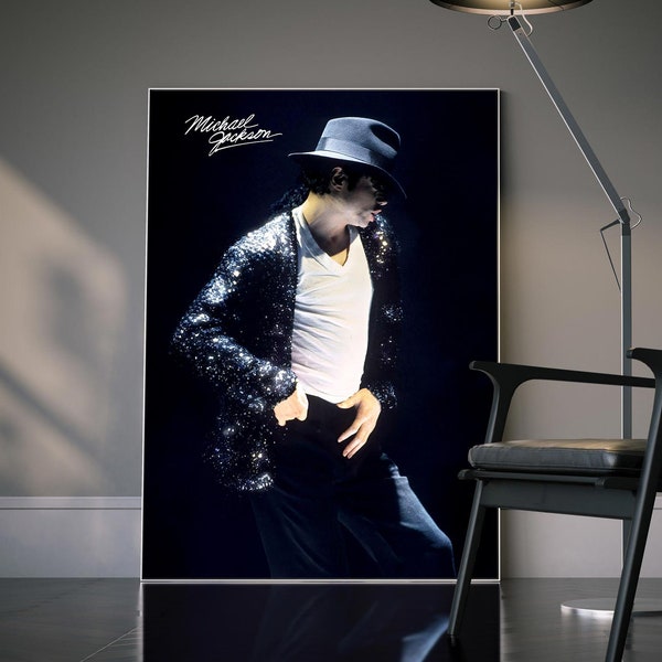 Michael Jackson.  Billie Jean.  Printable Wall Poster