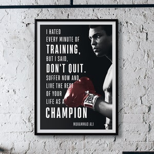 Muhammad Ali Motivational Poster i Hated Every Minute of - Etsy Muhammad Ali Motivational Poster i Hated Every Minute of - Etsy