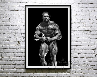 Arnold Schwarzenegger Muscular Pose | Classic | Printable Poster