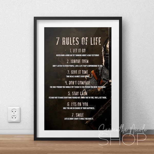 Rules of Life - Etsy