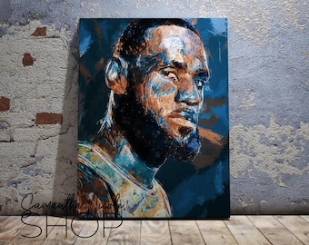 Lebron James Printable Wall Art Poster. Digital download.