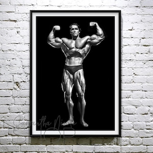 Arnold Schwarzenegger Double Bicep Pose Classic / Poster stampabile
