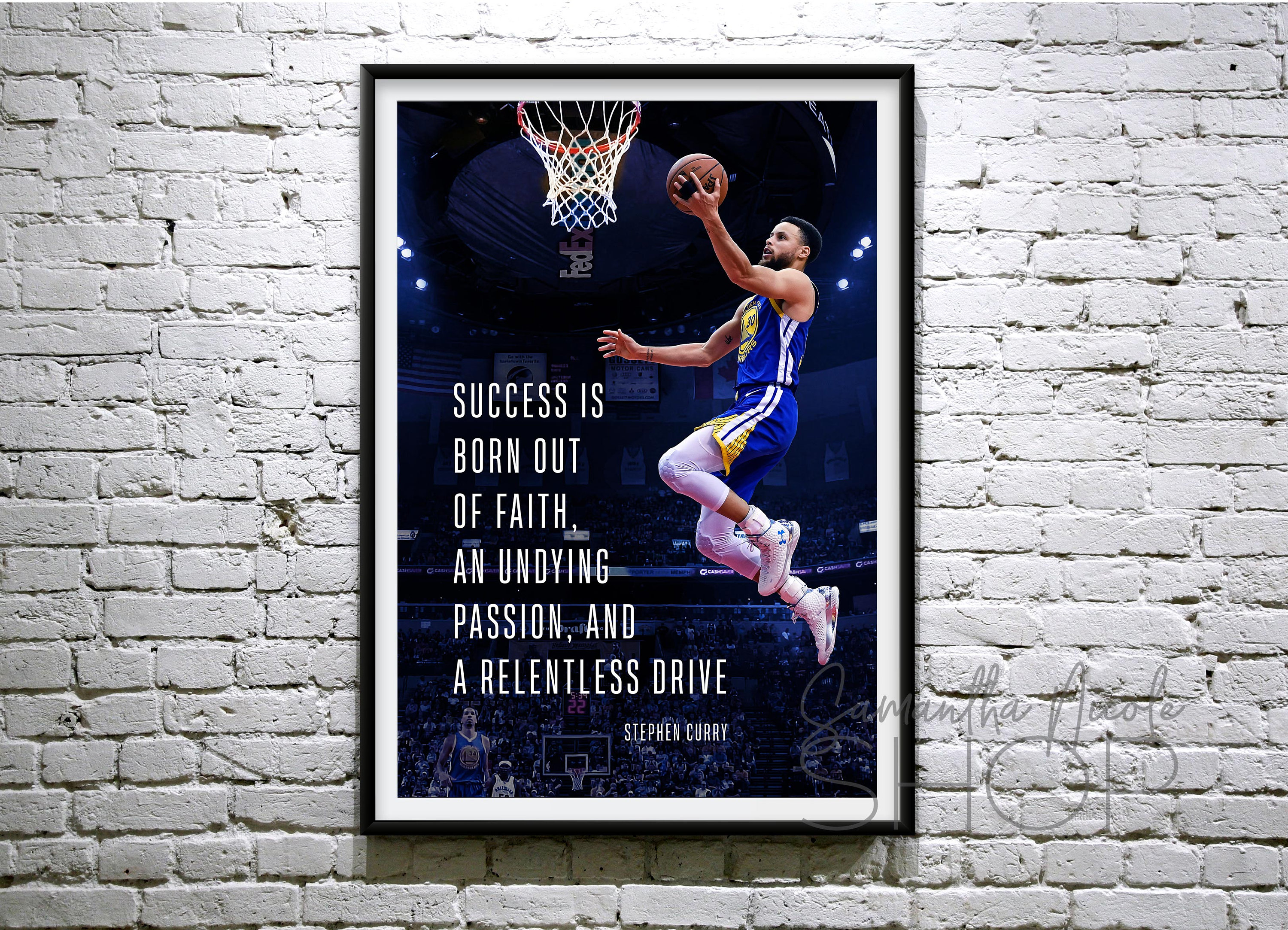 Stephen Curry Success Is Born Out Of Faith An Undying Etsy UK