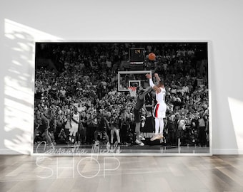 Damian Lillard  buzzer-beater shot | Portland Trail Blazers' vs Oklahoma City Thunder April 23, 2019 | Printable Poster