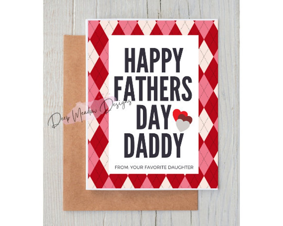 Daddy Fathers Day Card Fathers Day Card Love Card - Etsy