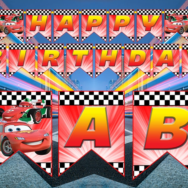 Car Birthday Banner - Etsy