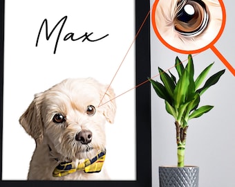 Custom Pet Portrait Digital File | Pet Portrait Illustration | Digital Pet Portrait | Printable Art | Custom Pet Design | Personalized Dog