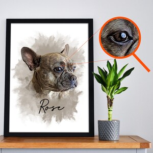 Pet Portrait Custom Dog Painting | Peekaboo | Pet Portrait | Dog Portrait | Pet Painting
