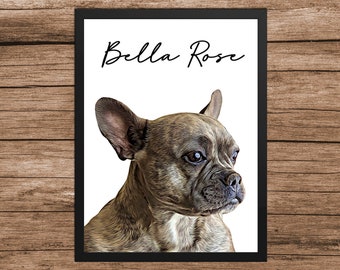 Pet Portrait , Custom Pet Portrait, Pet Memorial, Pet Gift